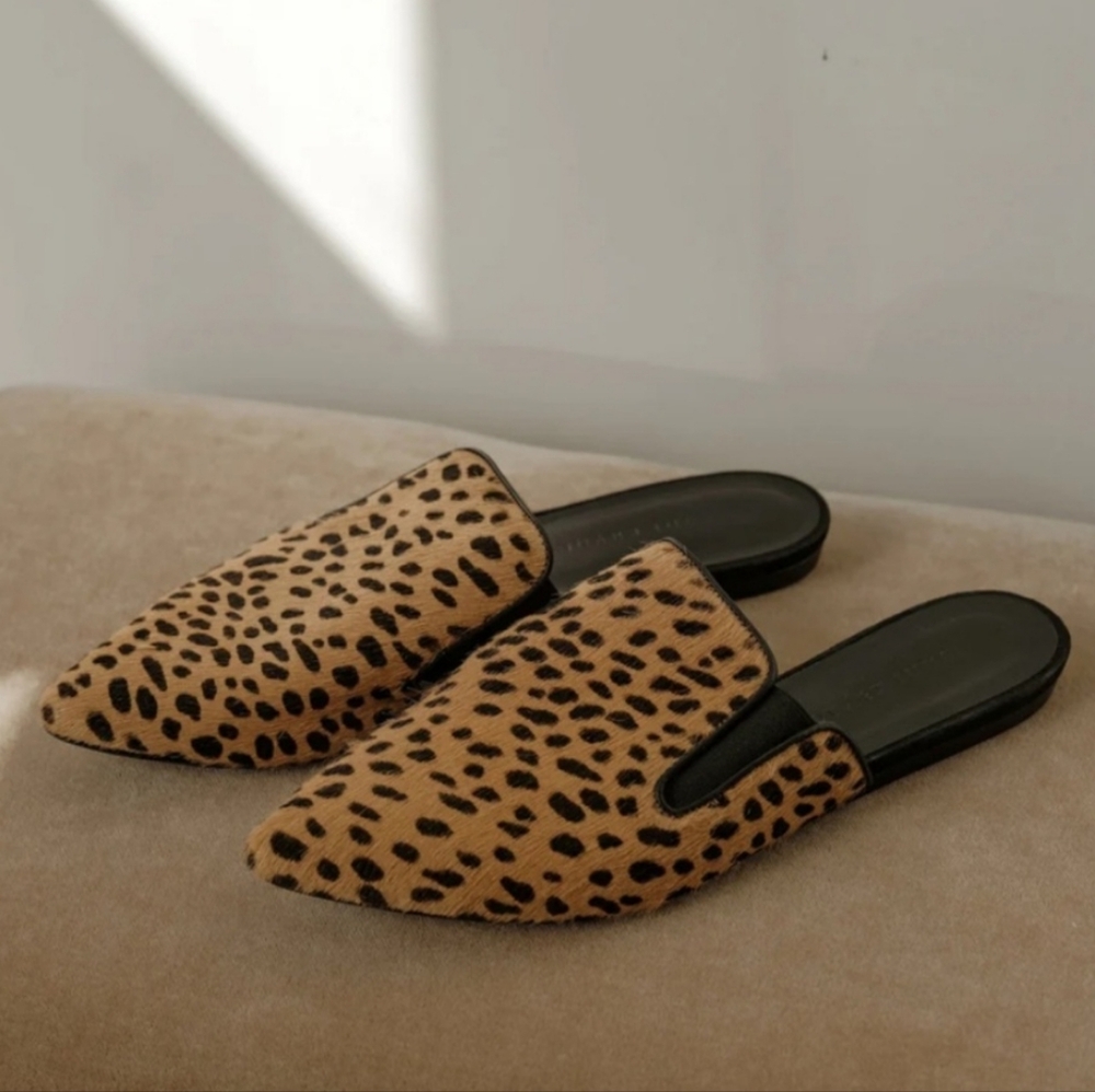NIB Jenni Kayne Pony Hair Mules in Cheetah Size 8 / 38